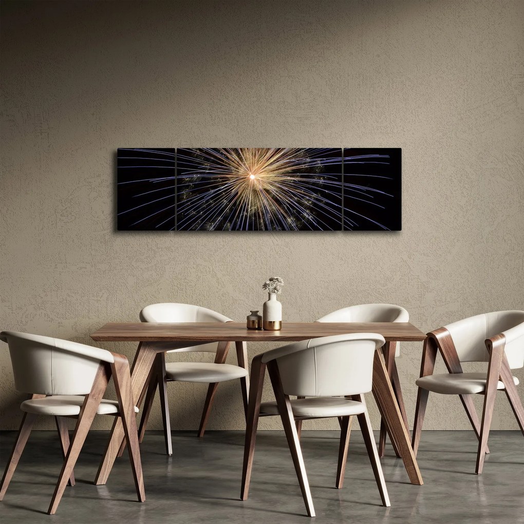 Obraz fajerwerków (170x50 cm)