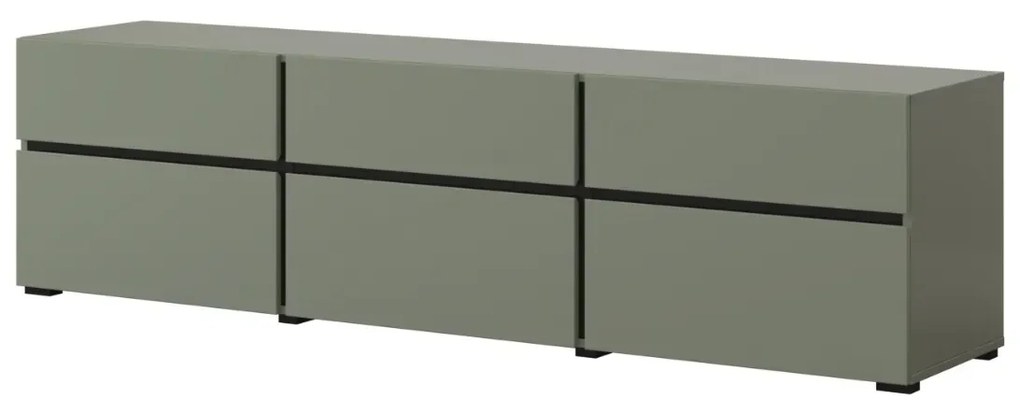 Szafka RTV CROSS 3K3S 180cm zielona/czarna HELVETIA