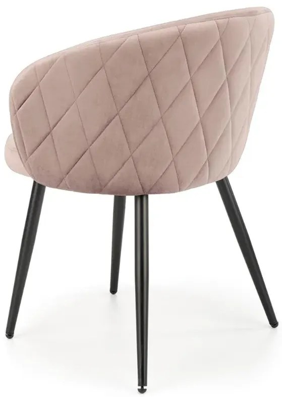 Krzesło tapicerowane K430 VELVET beżowe HALMAR