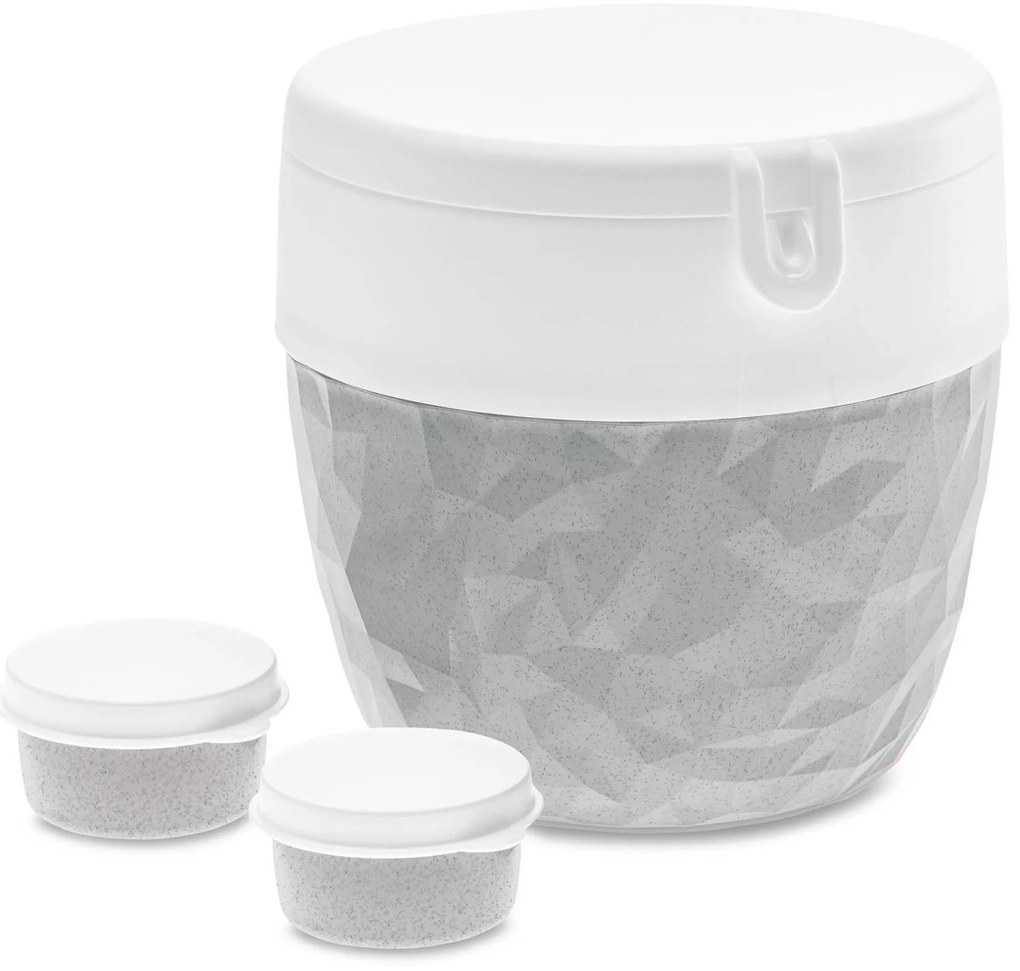 Śniadaniówka, pojemnik na sałatkę i sos BENTOBOX L, 3 elementy, KOZIOL