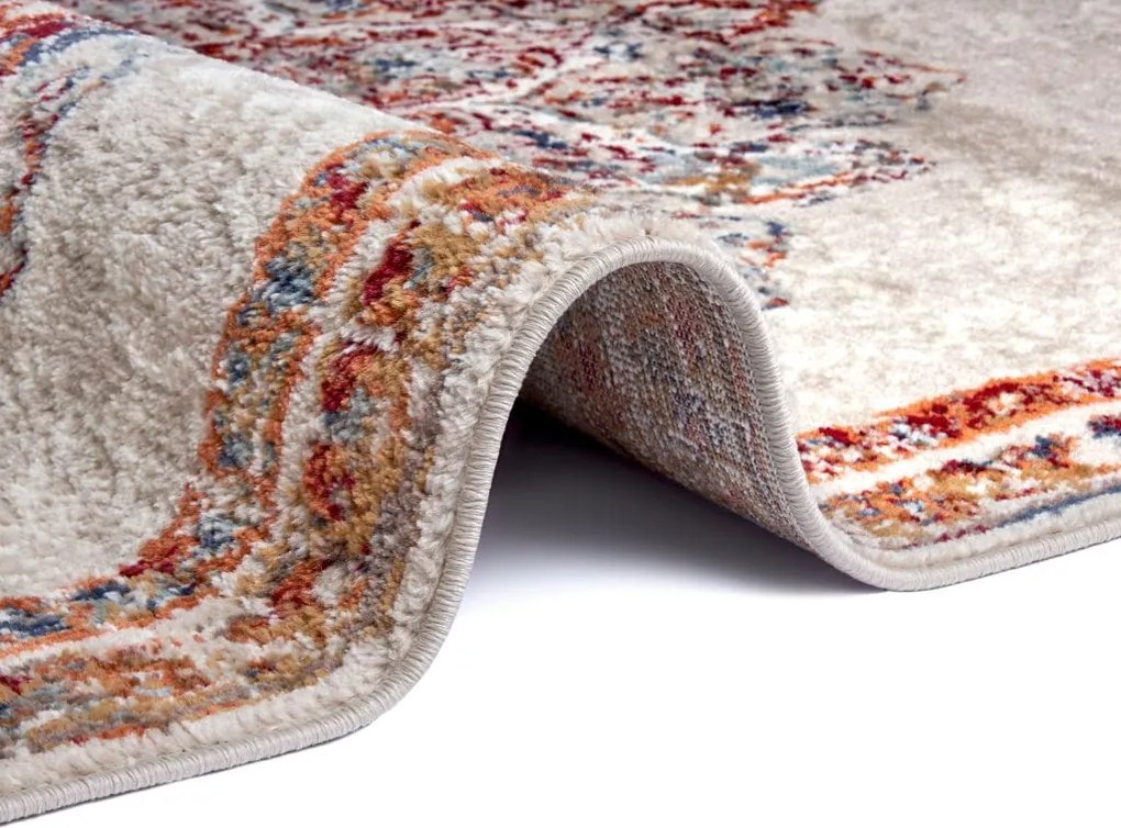 Dywan klasyczny Luxor Rozeta kremowy 80 cm x 240 cm