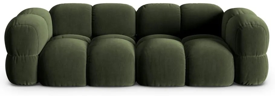Zielona aksamitna sofa 250 cm Loretto – Cosmopolitan Design