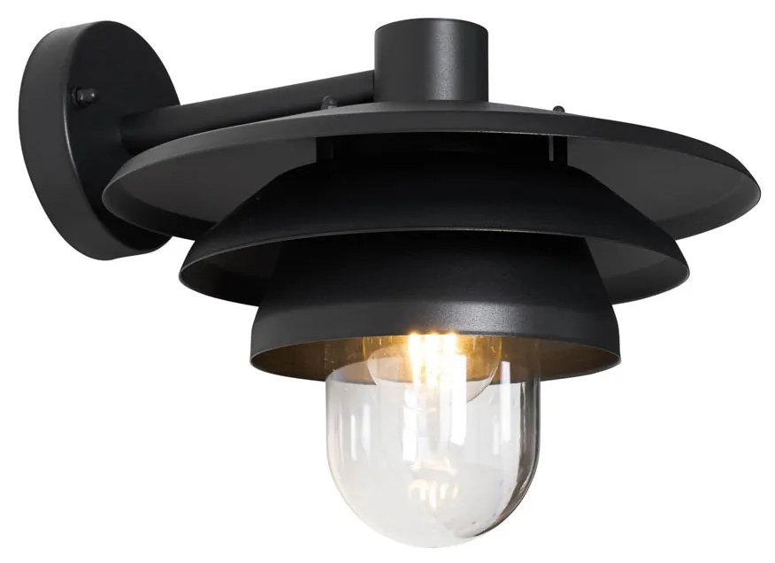 Zewnetrzna Designerska lampa ścienna zewnętrzna czarna IP44 - MortyDesignerski Oswietlenie zewnetrzne