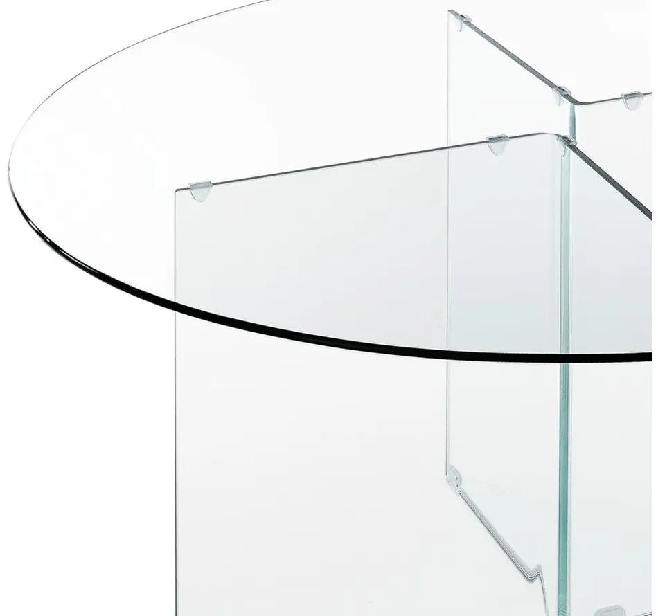 Szklany okrągły stół ø 130 cm Kaya – Tomasucci