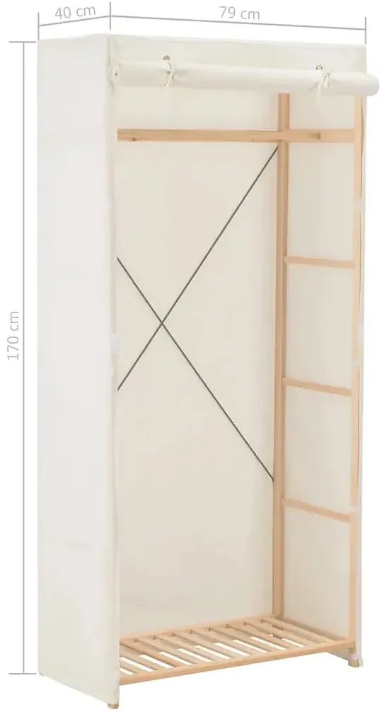 Szafa biała materiałowa z drążkiem E7-M22