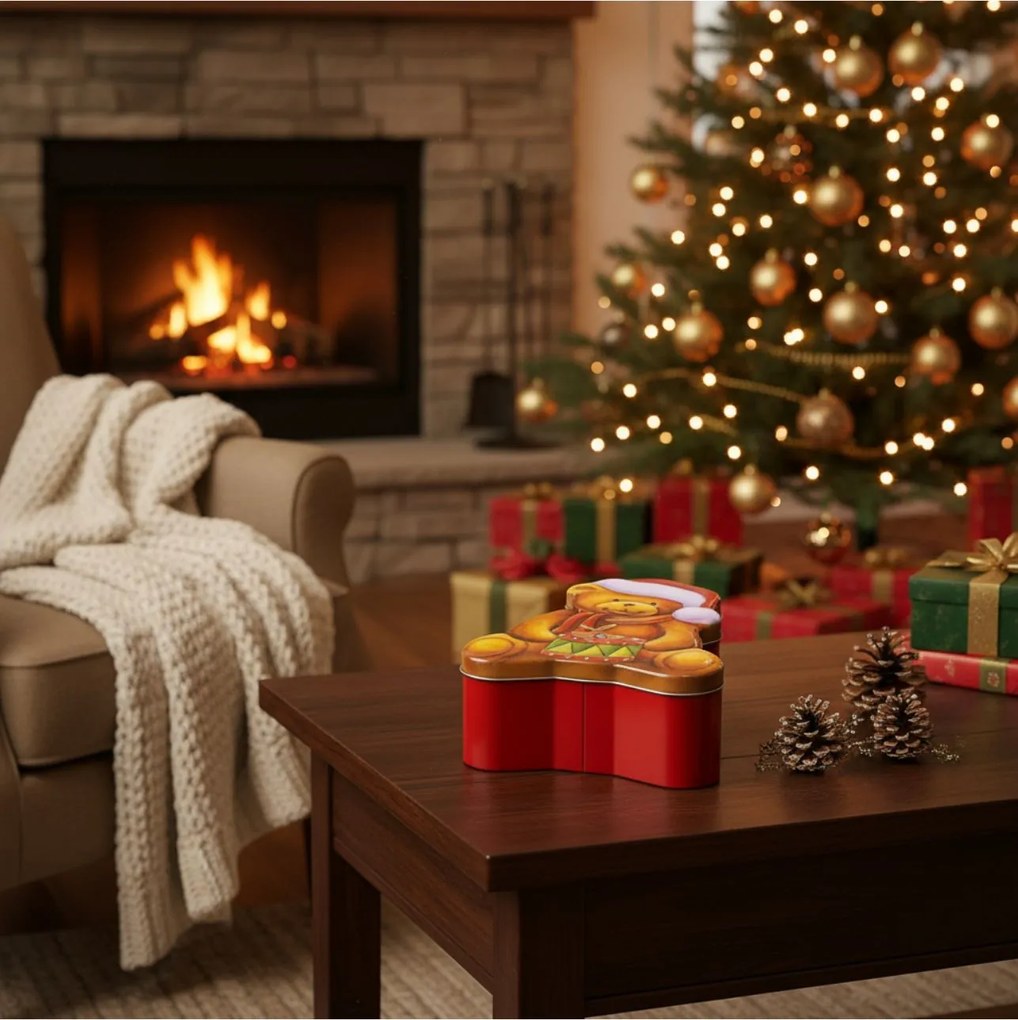 Puszka na ciastka VINTERA motyw świąteczny, Medvěd, 1,7 l