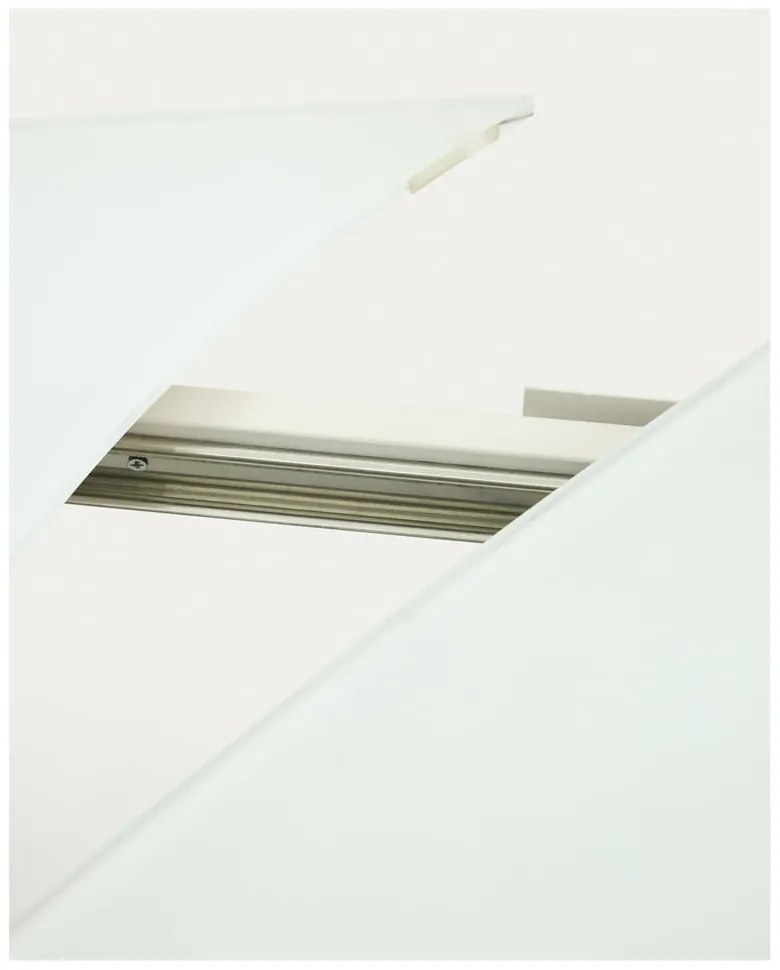 Biały rozkładany stół ze szklanym blatem 100x130 cm Yodalia – Kave Home