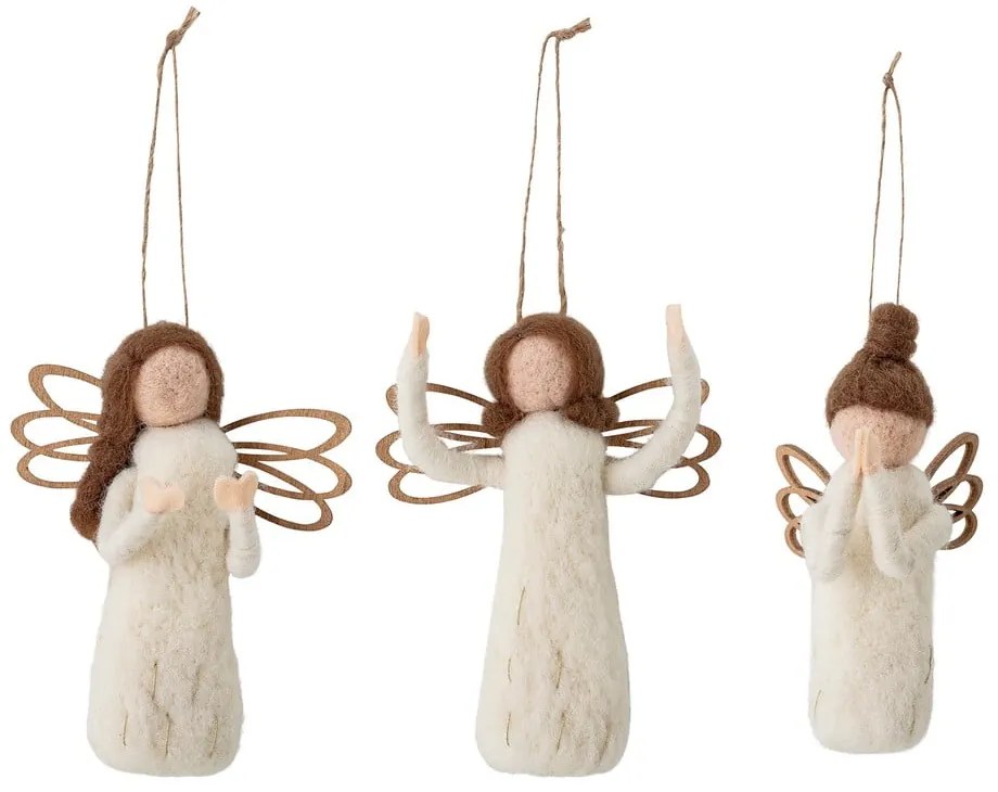 Wełniane ozdoby świąteczne zestaw 3 szt. 13 cm Pavla – Bloomingville