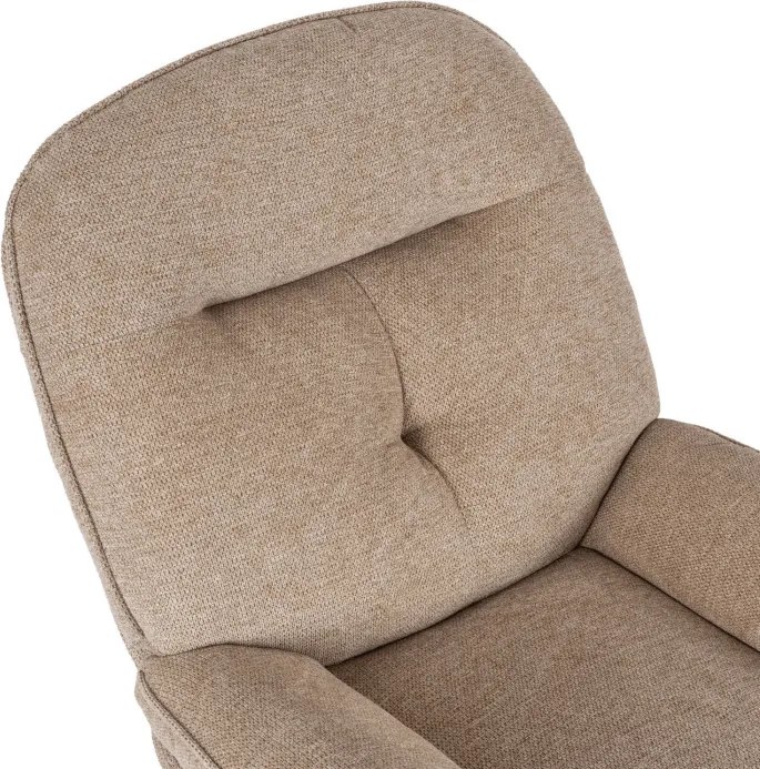 Fotel Wypoczynkowy Obrotowy MESA do Salonu Beżowy Nowoczesny