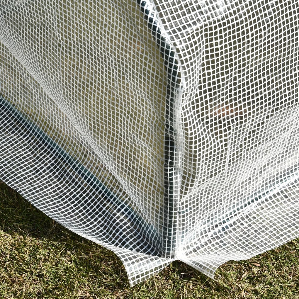 Outsunny Mini Szklarnia Tunel Foliowy Odporny na Warunki Atmosferyczne Łatwy Transport Zielony 99x71x60cm | Aosom PL