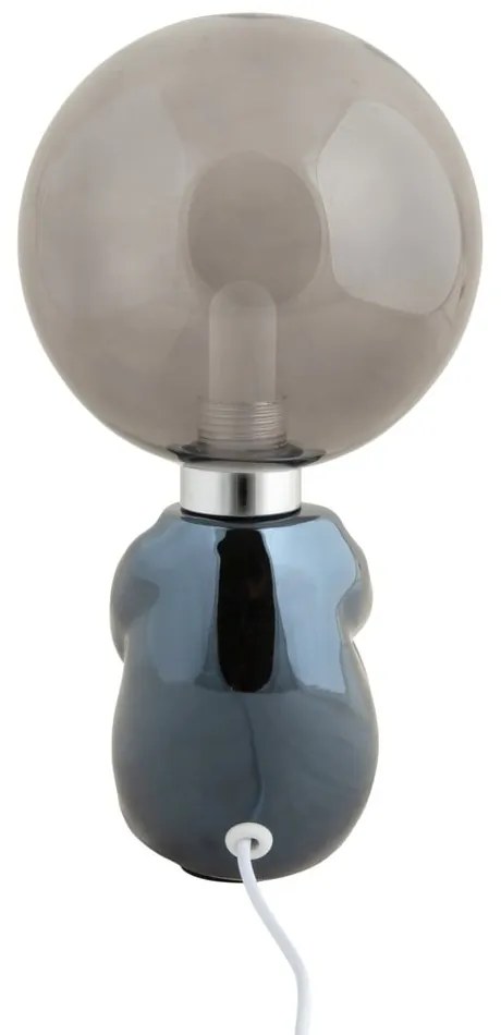 Szara lampa stołowa LED ze ściemniaczem ze szklanym kloszem (wysokość 22,5 cm) Joey – Leitmotiv