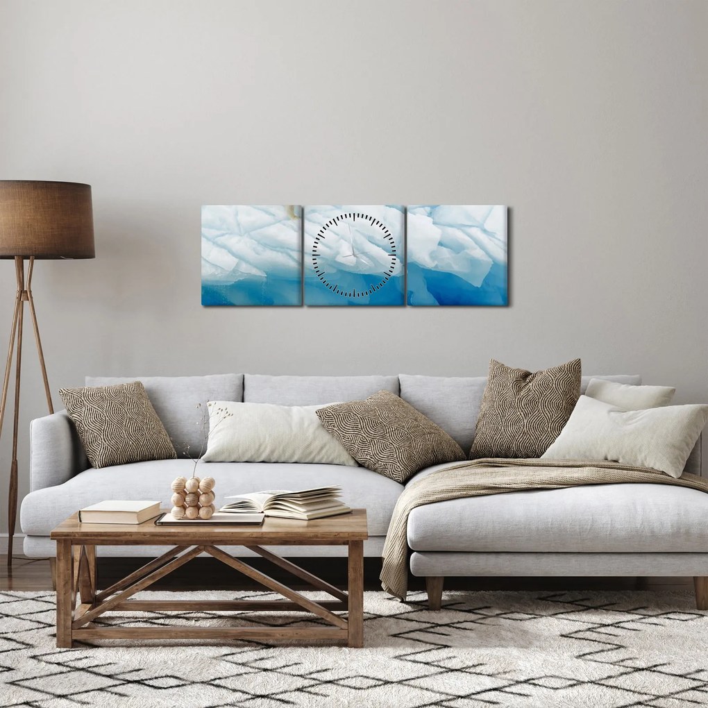 Obraz - Niedźwiedź polarny (z zegarem) (90x30 cm)
