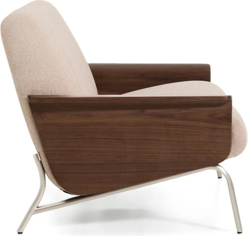 Jasnobrązowa sofa z tkaniny szenilowej 205 cm Amsen – Kave Home