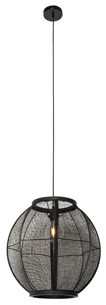 Orientalna lampa wisząca czarna 46 cm - RobKolonialny Oswietlenie wewnetrzne