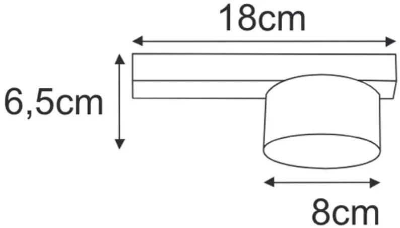 Sufitowa lampa jednopunktowa czarna K9-T81