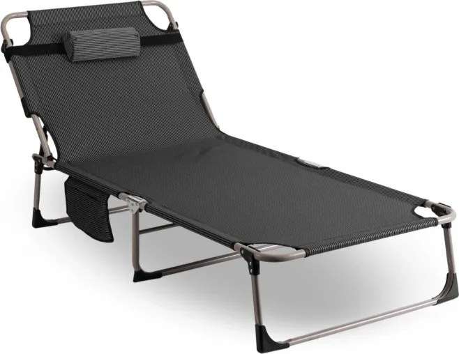 Leżak Ogrodowy VENUS 190x73 cm Szary