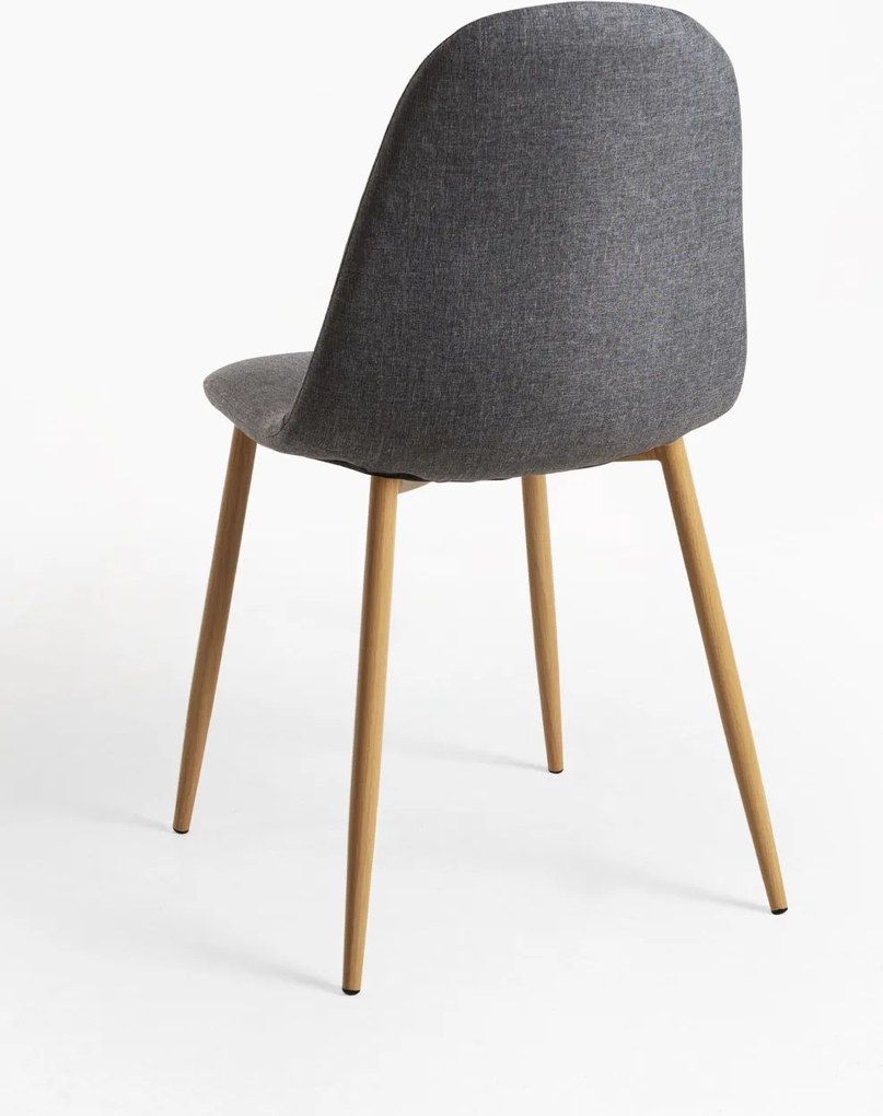 Zestaw 4 Krzese Teok Tkanina