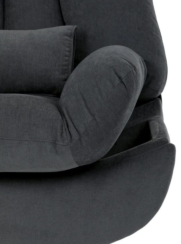 Elektryczny fotel z wbudowanym sterowaniem, szary