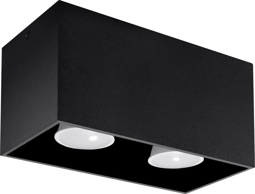 Czarny minimalistyczny plafon LED - 3X EX509 N6-K73
