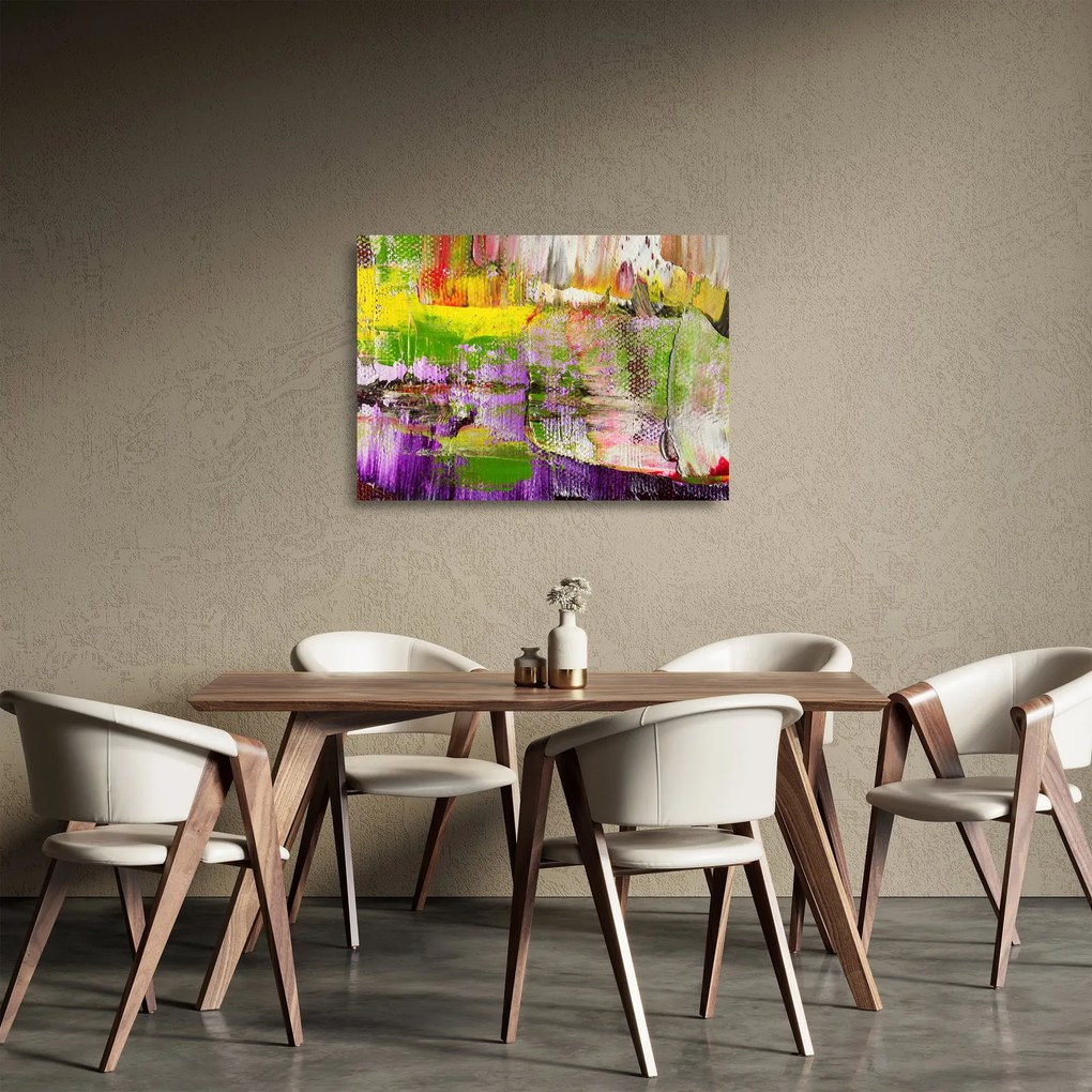 Obraz na szkle abstrakcji - malarstwo (70x50 cm)