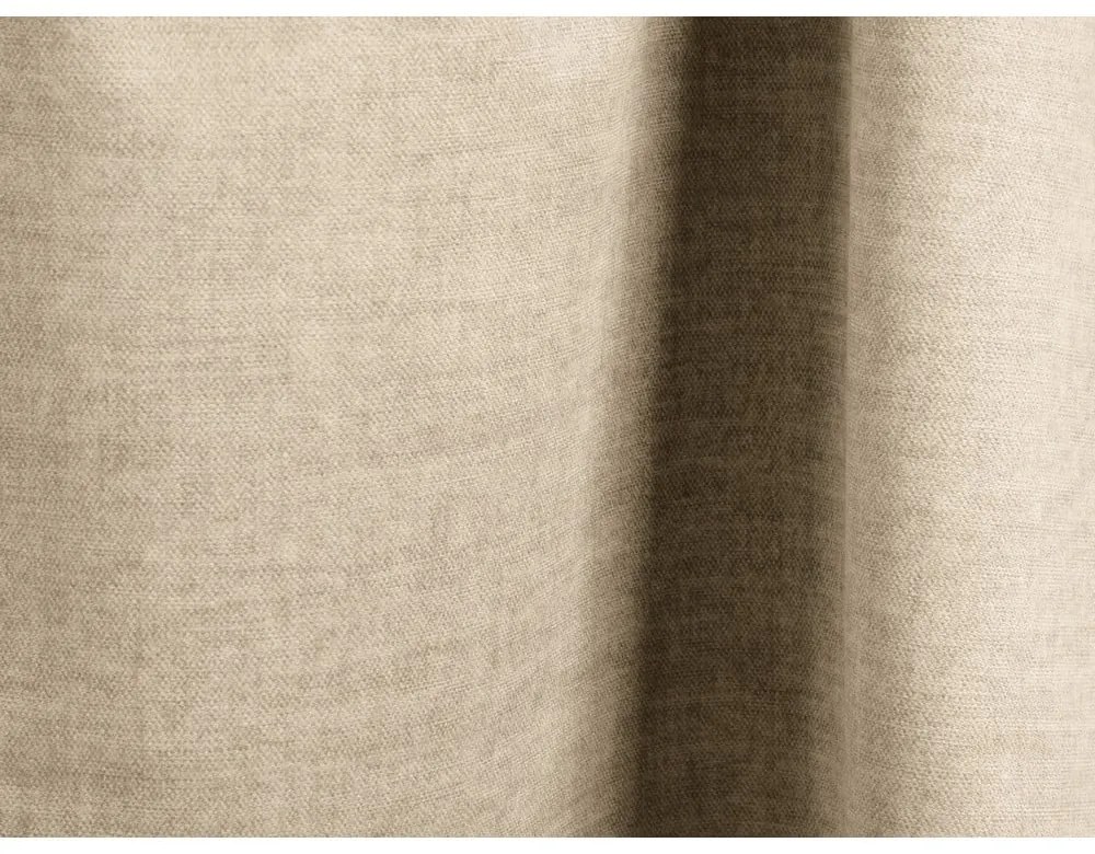 Beżowe tapicerowane łóżko dwuosobowe ze schowkiem i stelażem 160x200 cm Martina – Micadoni