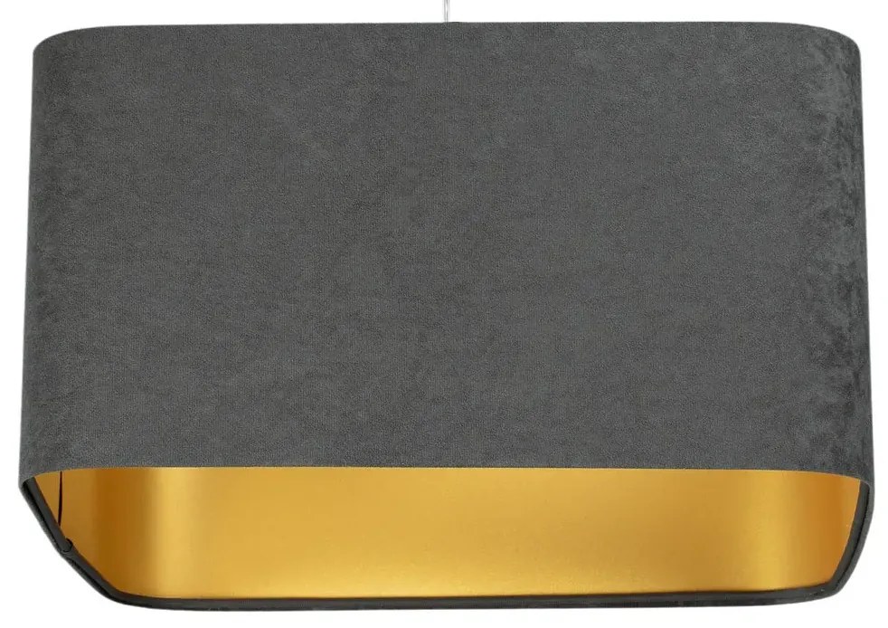 Lampa wisząca KWADRO SUE 40w20 grafitowa/złota BPS KONCEPT
