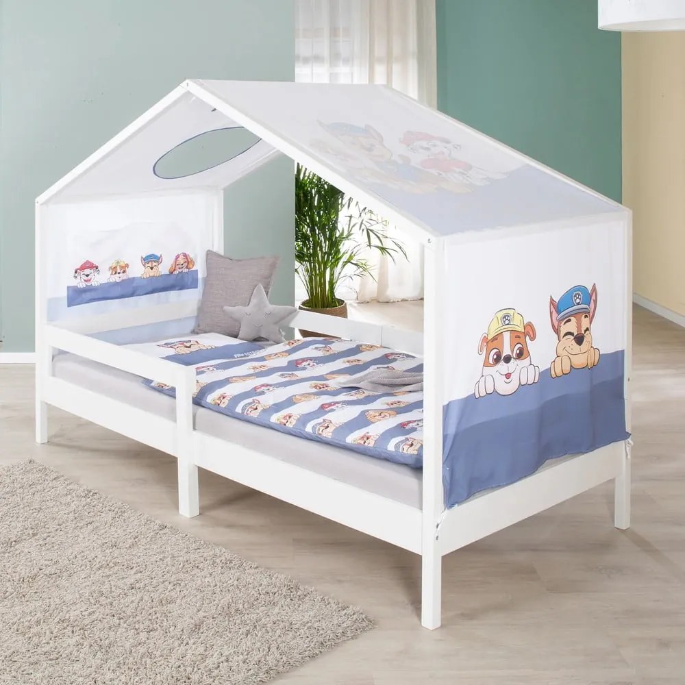 Białe łóżko dziecięce w kształcie domku 90x200 cm – Roba
