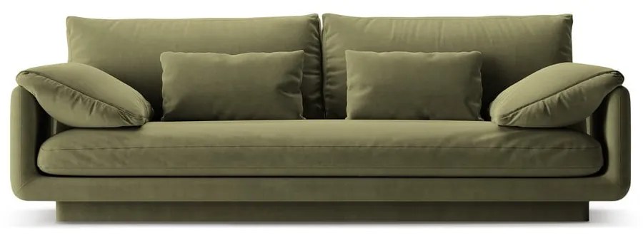 Jasnozielona aksamitna sofa 220 cm Torino – Micadoni