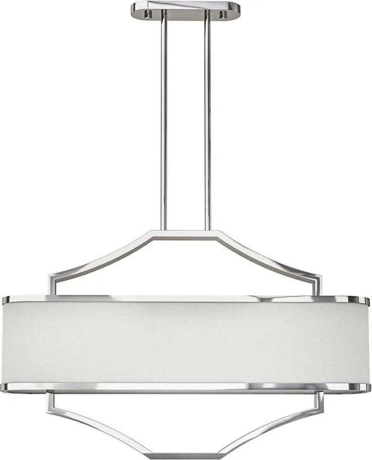 Open Design OR84849 - Żyrandol na pręcie GERDO OVALE 6xE14/12W/230V chrom błyszczący/biały