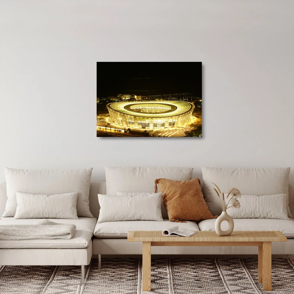 Obraz na szkle - stadion piłkarski (70x50 cm)