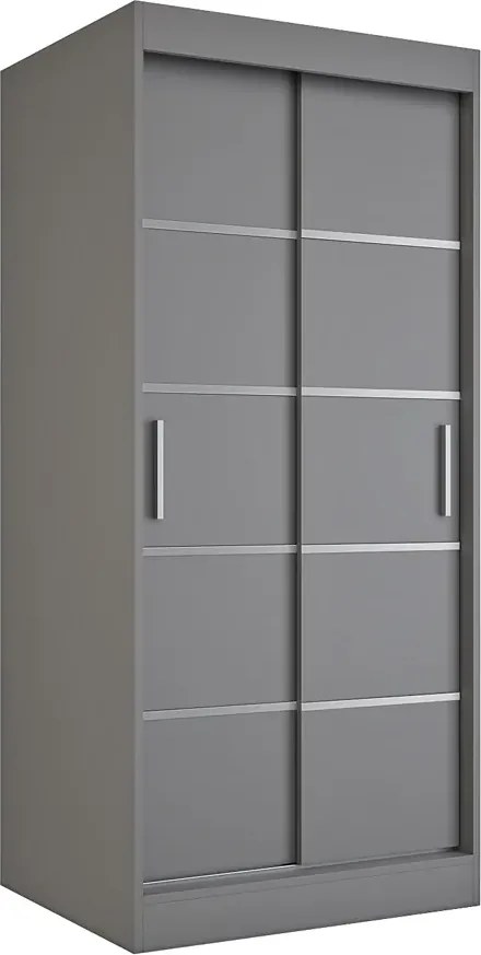 Antracytowa szafa przesuwna G5-K69