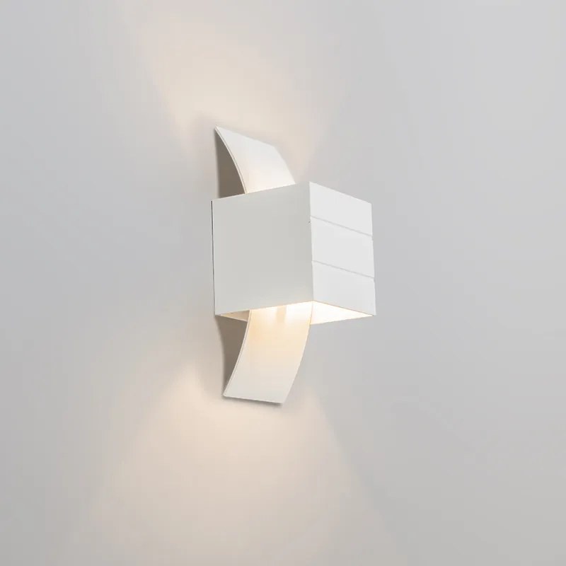 Zestaw 2 Nowoczesnych lamp ściennych biały - Amy Oswietlenie wewnetrzne