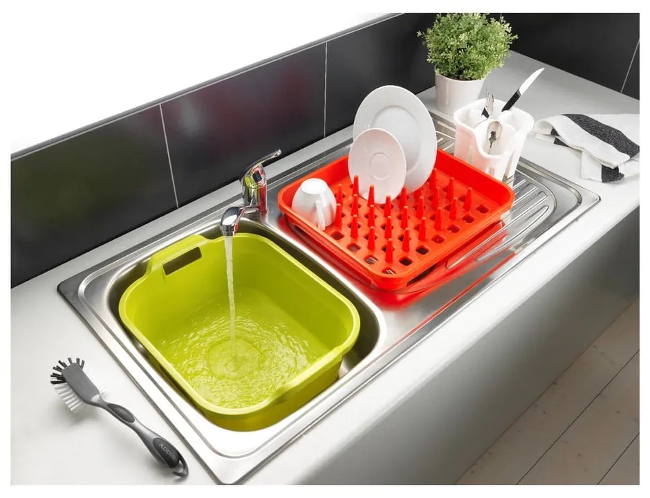 Biały plastikowy ociekacz na sztućce 14x14 cm Signature – Addis
