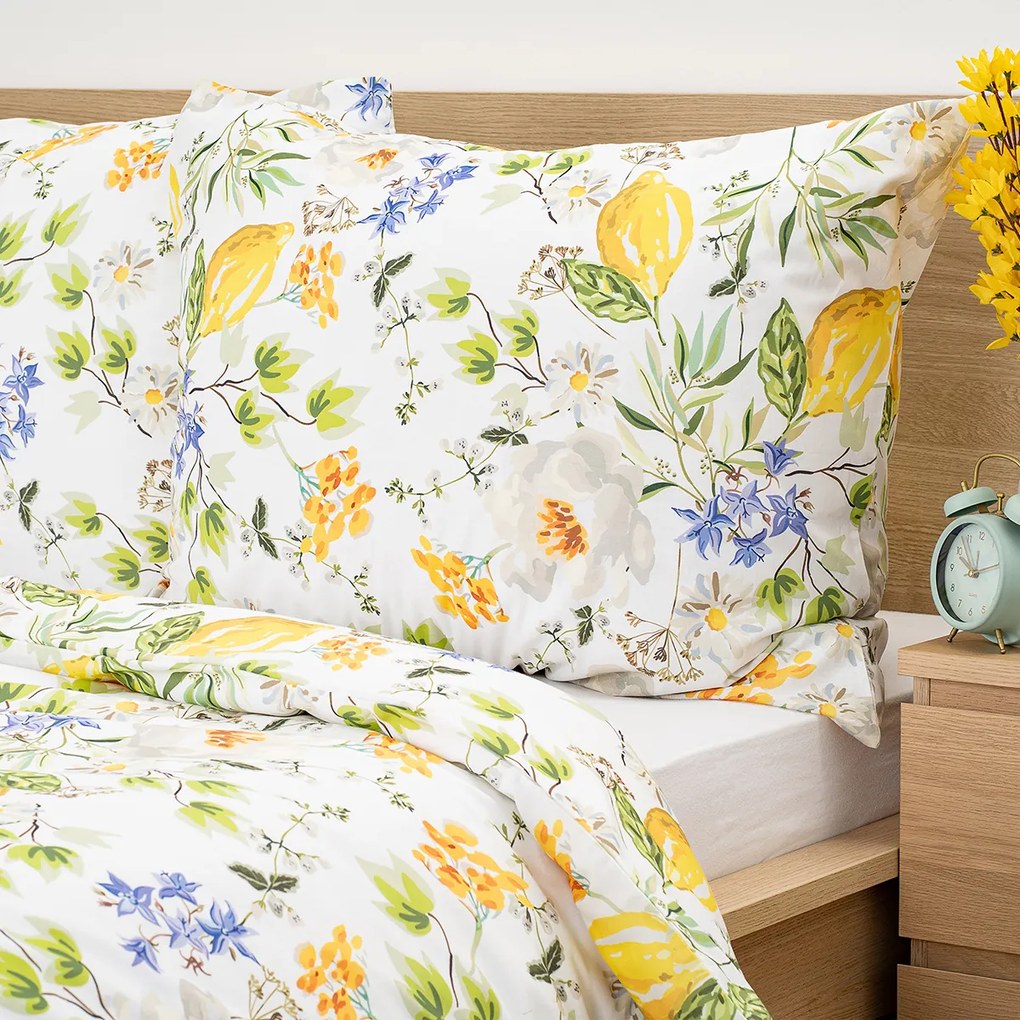 4Home Pościel bawełniana Lemon Delight, 220 x 200 cm, 2 szt. 70 x 90 cm, 220 x 200 cm, 2 szt. 70 x 90 cm