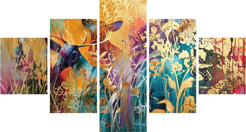 Obraz - Abstrakcyjny obraz natury (125x70 cm)