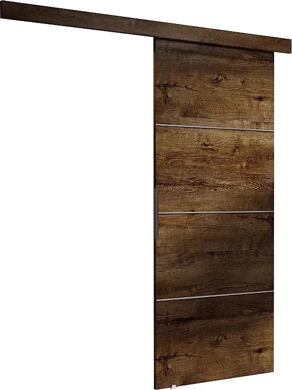 Drzwi przesuwne z maskownicą MALIBU PLUS 80 jesion ciemny
