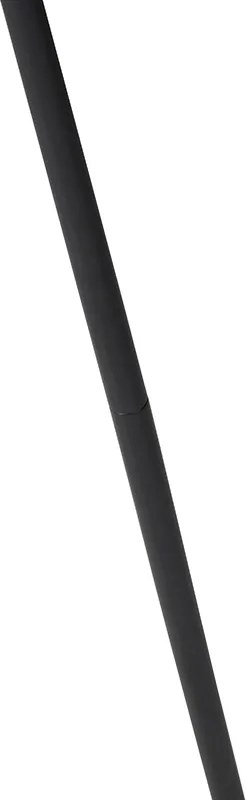 Designerska lampa podłogowa czarna ze złotem - Mayelle