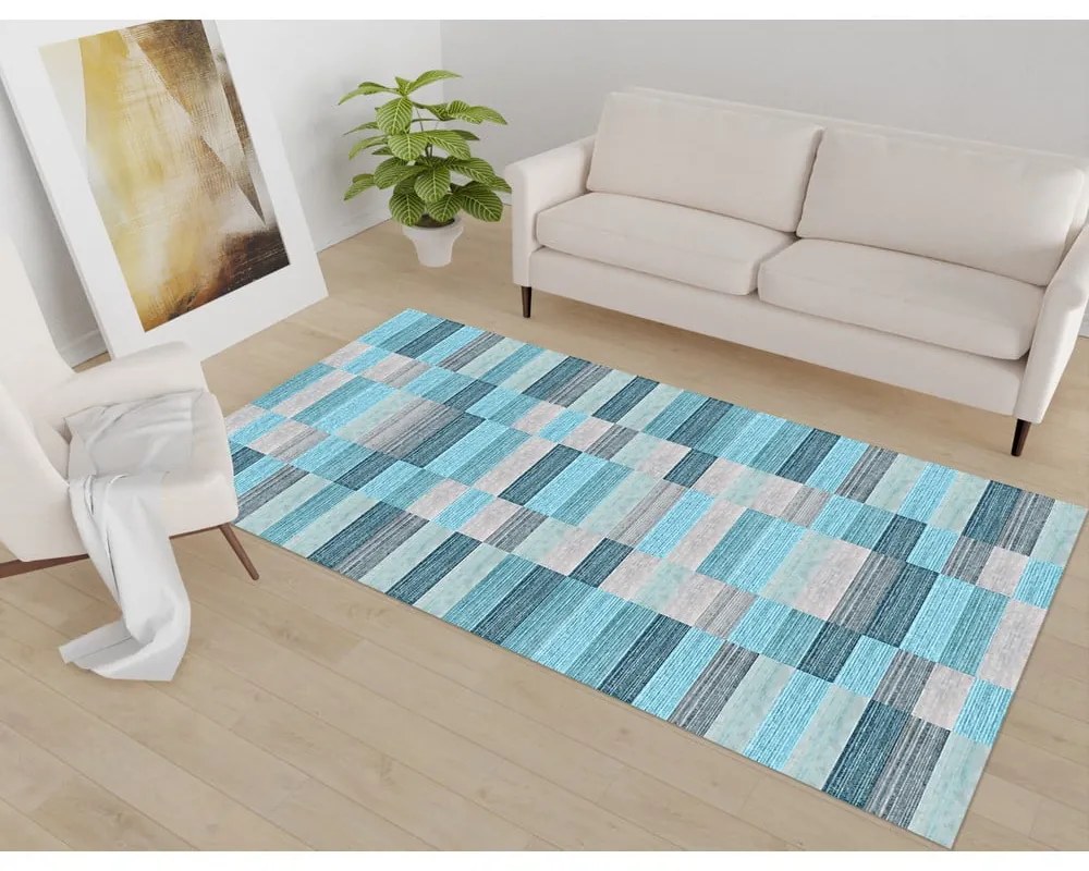 Niebieski dywan odpowiedni do prania 80x150 cm Hali – Vitaus