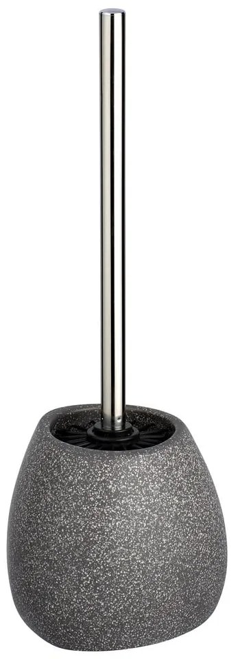 Szara ceramiczna szczotka do WC Wenko Pion, wys. 38,5 cm