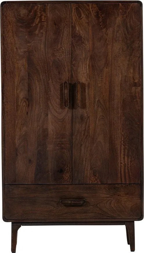 Szafka z litego drewna mango w ciemnym naturalnym kolorze 85x150x35 cm Liya – WOOOD