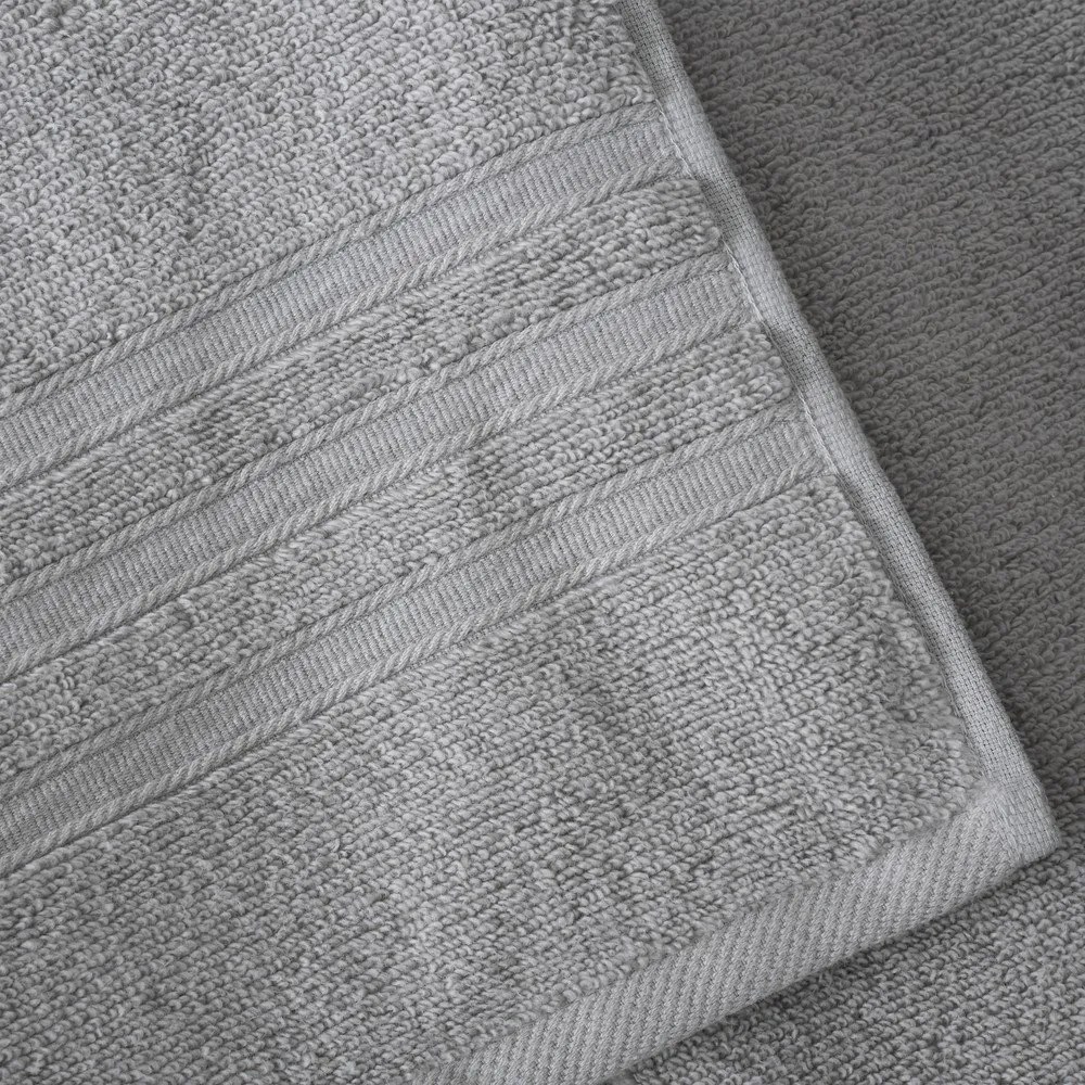 Jasnoszare bawełniane ręczniki kąpielowe frotte zestaw 2 szt. 90x140 cm Zero Twist – Catherine Lansfield