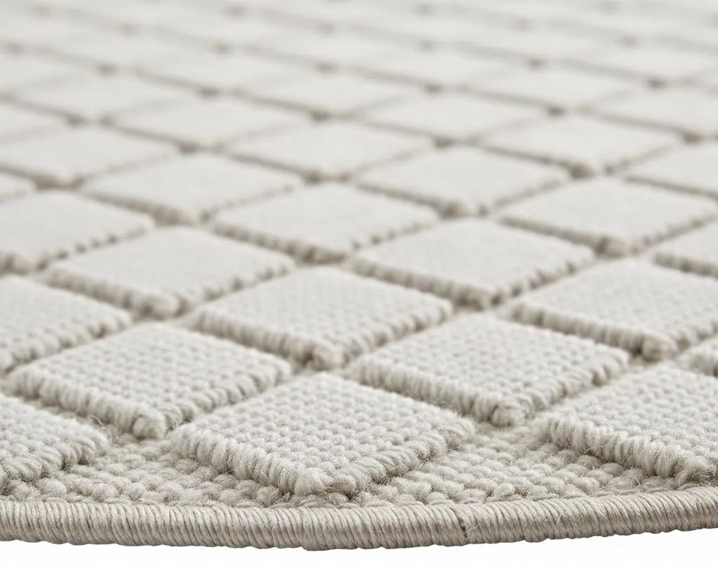 Dywan nowoczesny 3D Helix kremowy 120 cm x 120 cm koło