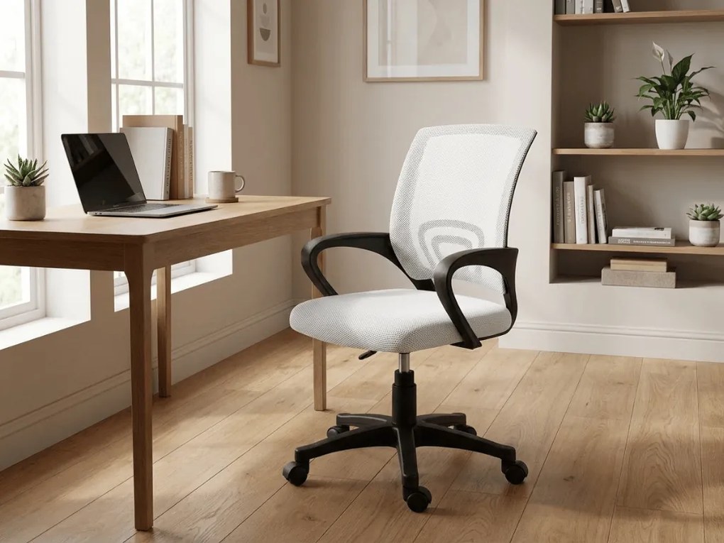 Białe krzesło biurowe JETTA