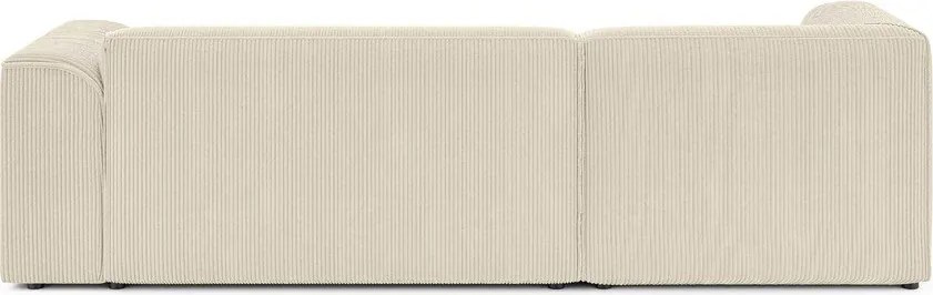 Beżowy sztruksowy narożnik (lewostronny/z szezlongiem) Merid – Ropez