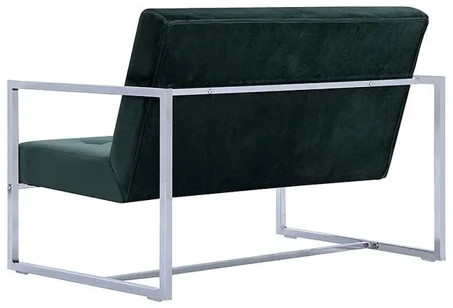 Zgrabna 2-osobowa sofa Aparro - ciemnozielona