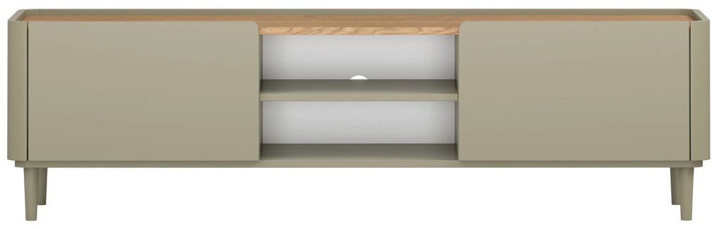 Szafka RTV Elivo 170 cm na nóżkach - eukaliptus / dąb baltic dune