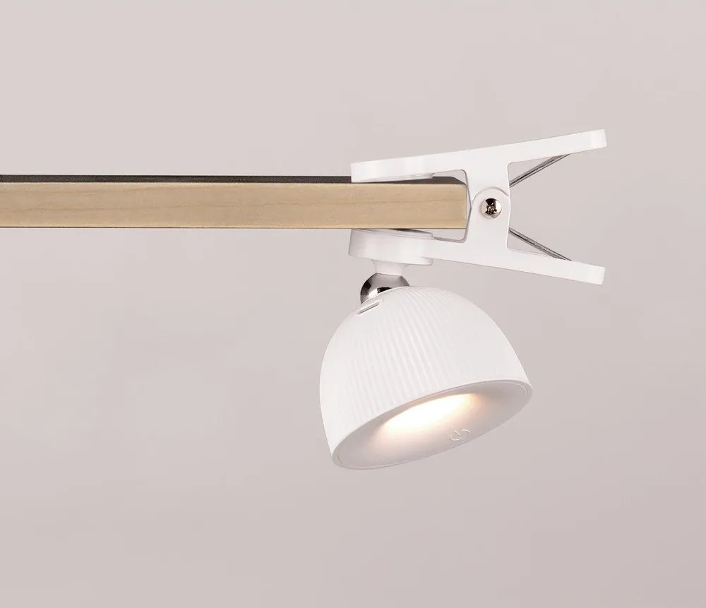 Biała lampa stołowa LED ze ściemniaczem i klipsem (wys. 41 cm) Maxima – Reality