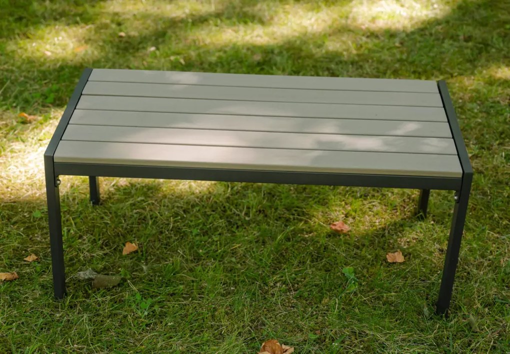 Aluminiowy zestaw mebli ogrodowych Solani - 2 fotele, sofa, stolik