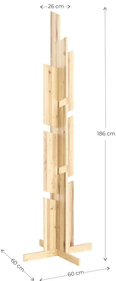 Wieszak z litego drewna sosnowego w naturalnym kolorze 60x186 cm Keeper – Karup Design