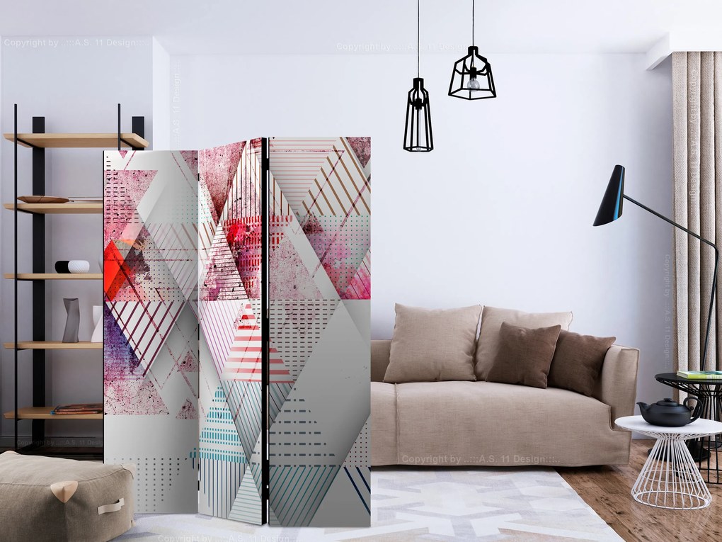 Parawan akustyczny Tła i desenie 135x172 cm 3-częściowy wielokolorowy ARTGEIST B